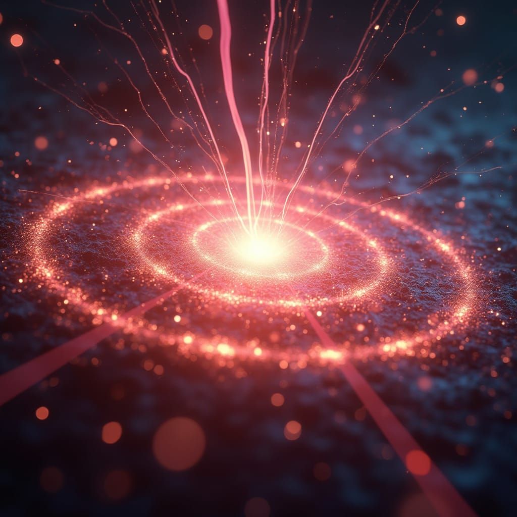 Ethereal Energy Nexus in Vibrant, Celestial Light