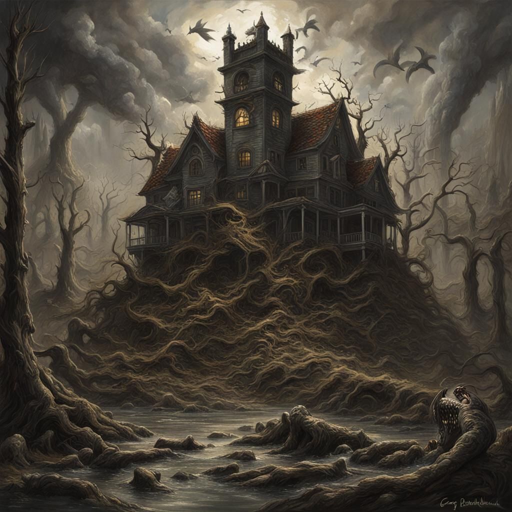 Sinister Beauty Confronts Decay