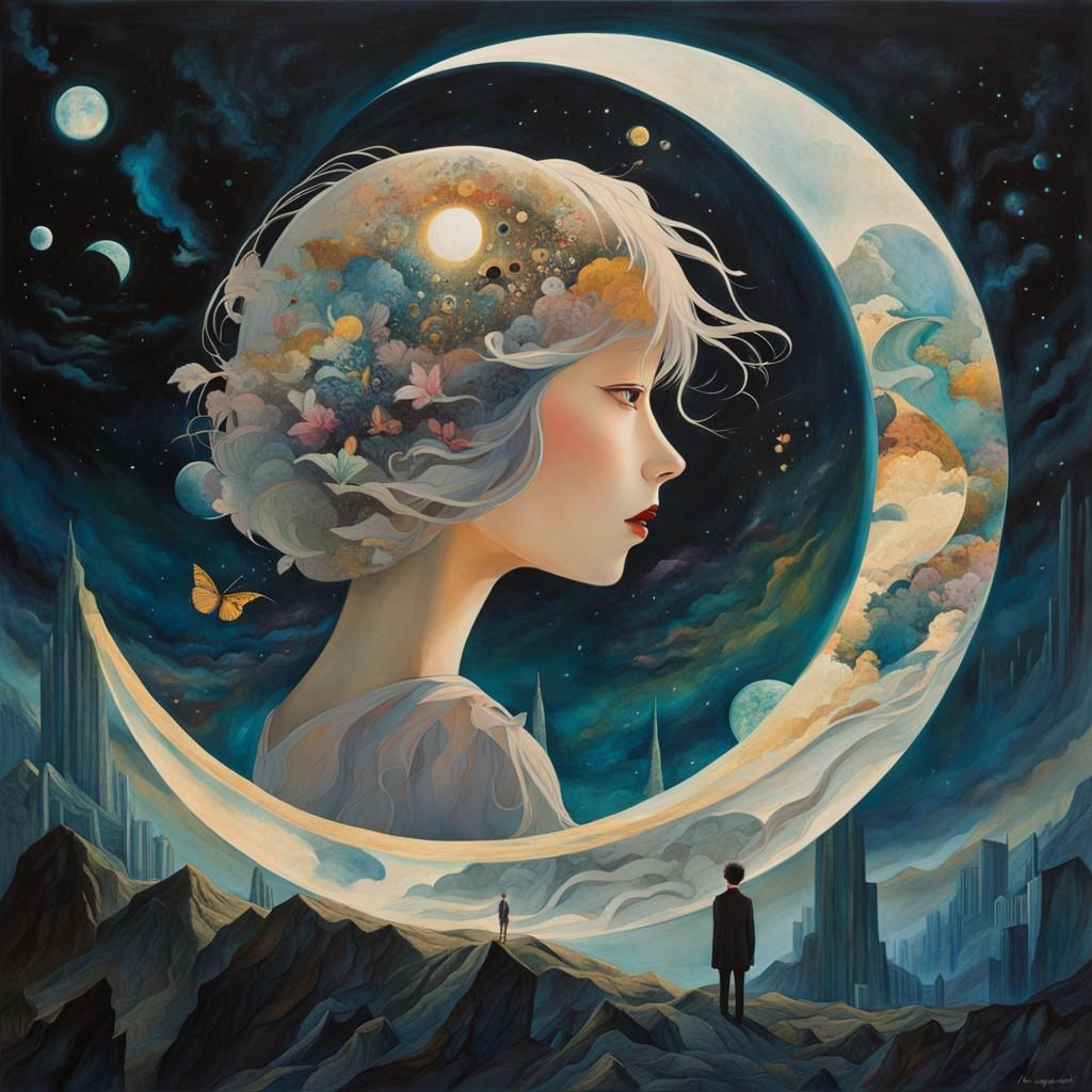 Surreal Dreamscape: Psychological Anime Art
