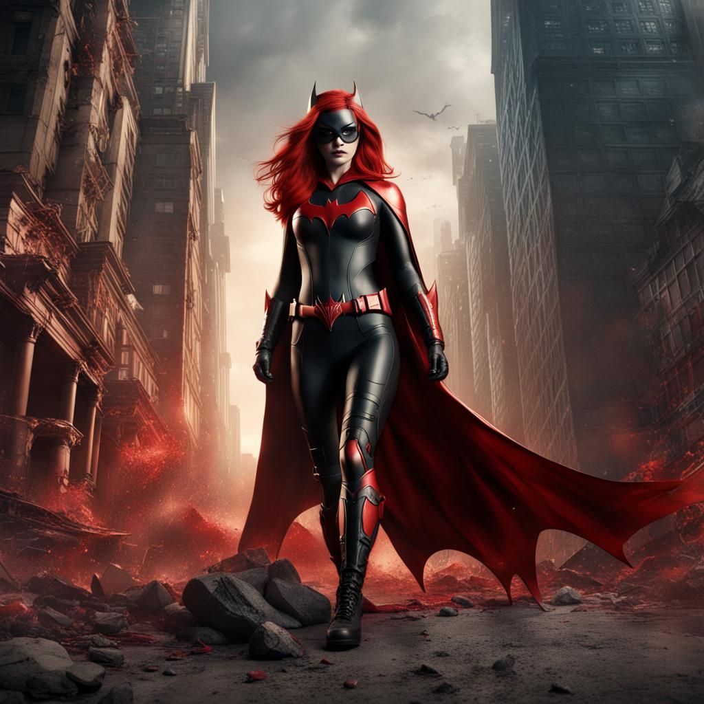 Karen Gillan as Batwoman: Detailed Matte Painting