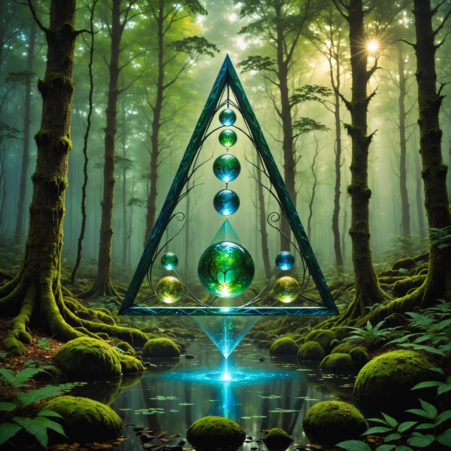 Ethereal Will-o-the-Wisps Amidst Harmony Spheres in Mystic W...