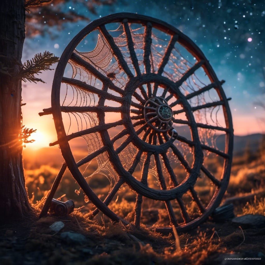 Spiderweb on Civil War Cannon in Moebius Style