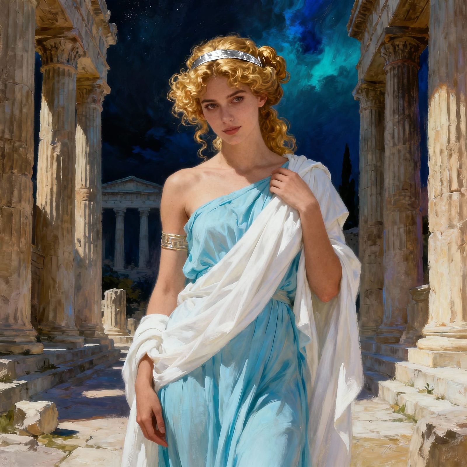 Peitharchia: Greek Goddess of Obedience in Ancient Temple