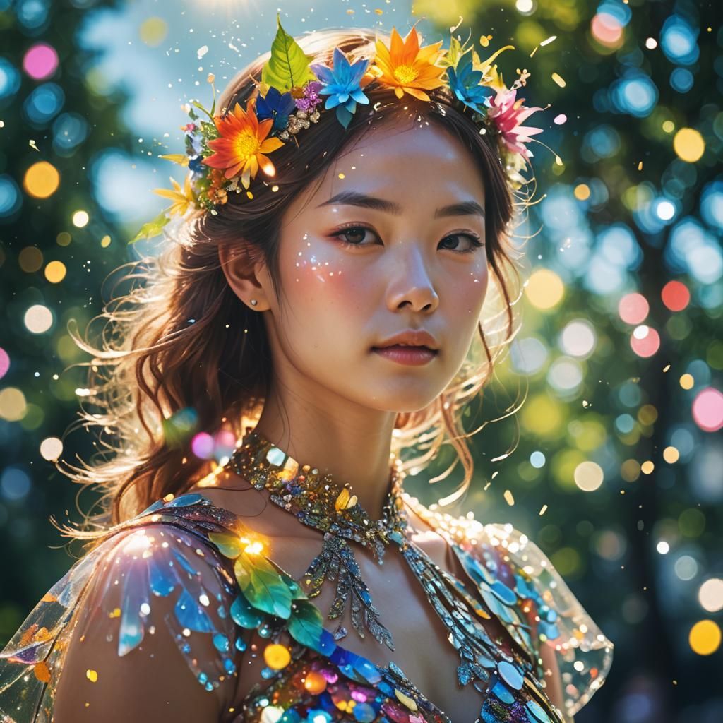 Glowing Summer Queen Digital Illustration