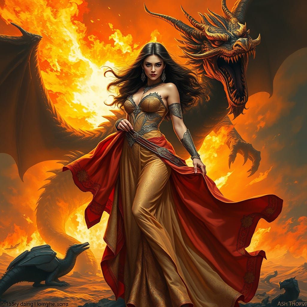 Regal Warrior Empowered by Fiery Dragon
