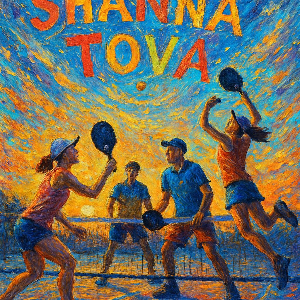 Pickleball Players Celebrate Jewish New Year at Sunset