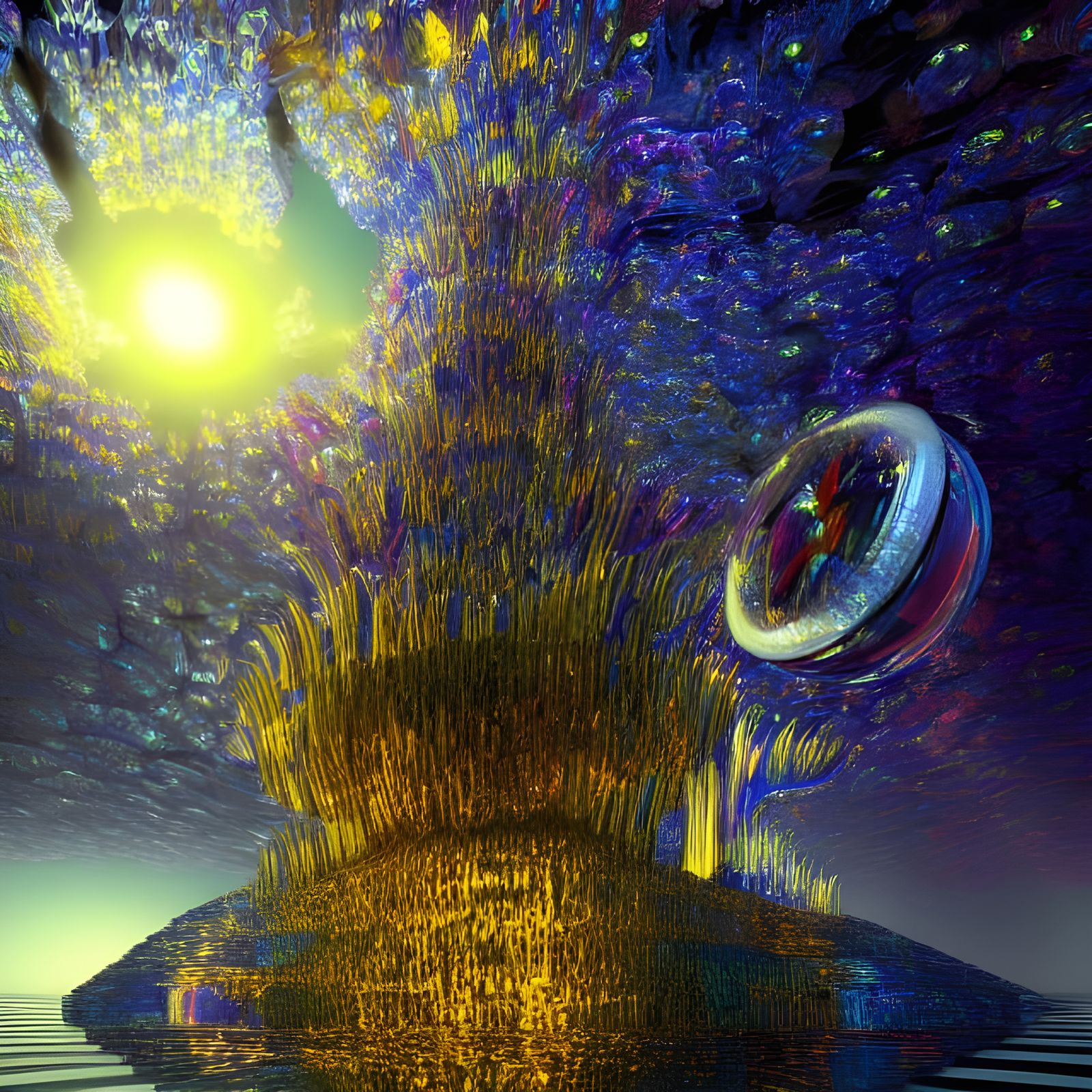 Klein Bottle and Julia Set: Maximalist 3D Art