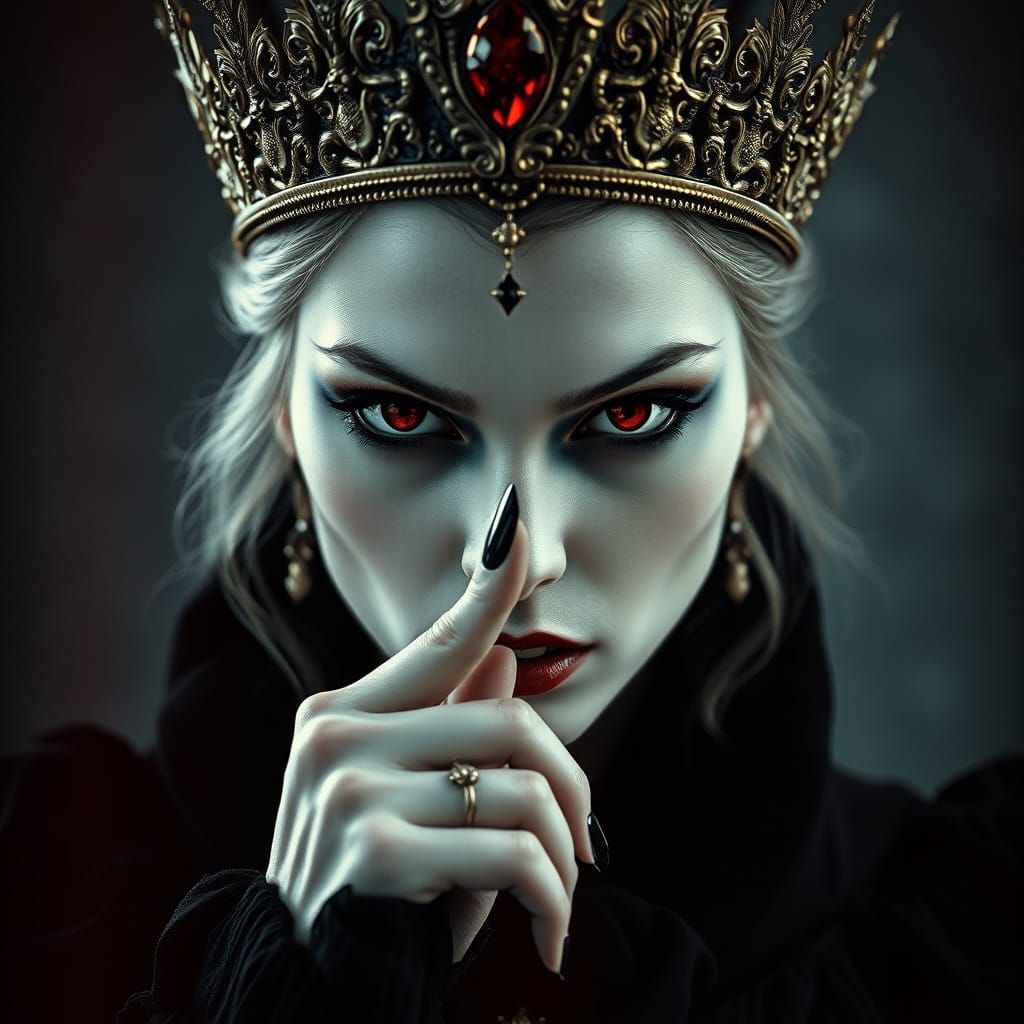 Haunting Vampire Queen in Cinematic Film Style