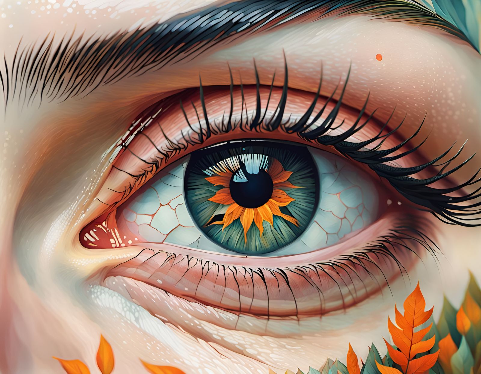 Surreal Eye Inspired by Romanticism Art