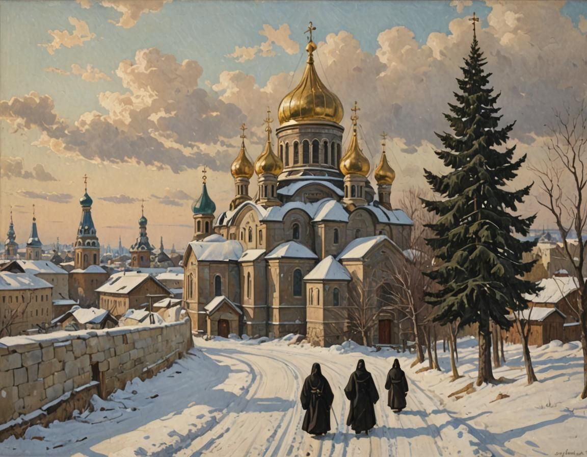 Eastern Orthodox Church in Russian Revival Style