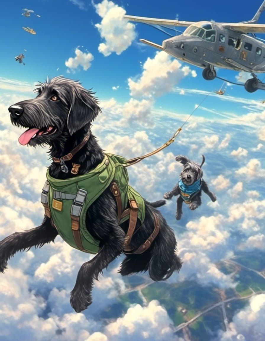 Anime Skydiving Adventure in Ghibli Style