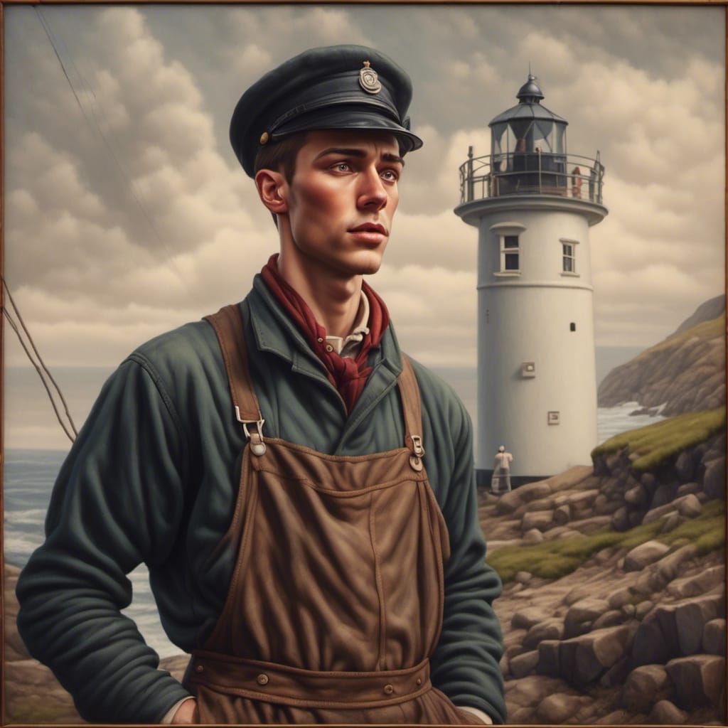 1950s Lighthouse Keeper Portrait