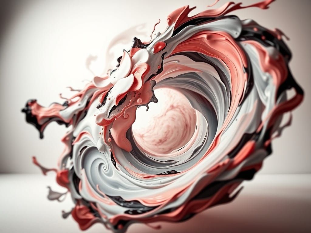 Vibrant Fractal Vortex in Monochromatic Splendor