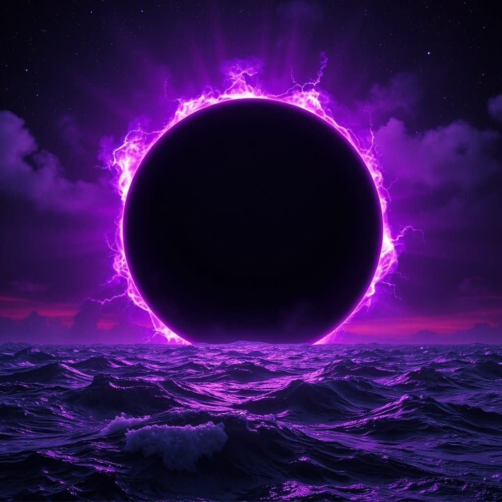 Ethereal Eclipse: Dark Moon Consumes the Sky