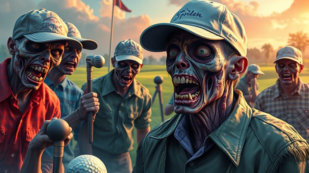 Hyperrealistic Zombies Take Over Golf Course