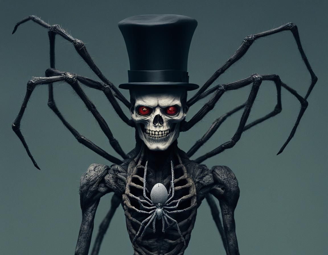 Humanoid Spider Creature with Top Hat