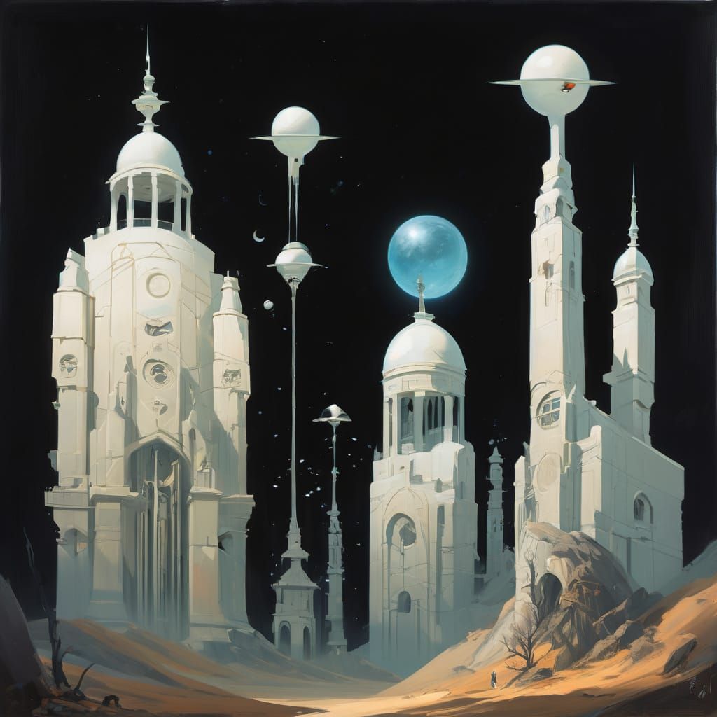 Ethereal Figure in Vibrant Digital Painting