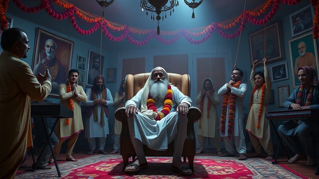 Pakistani Cult Leader in Cosmic Rave Room