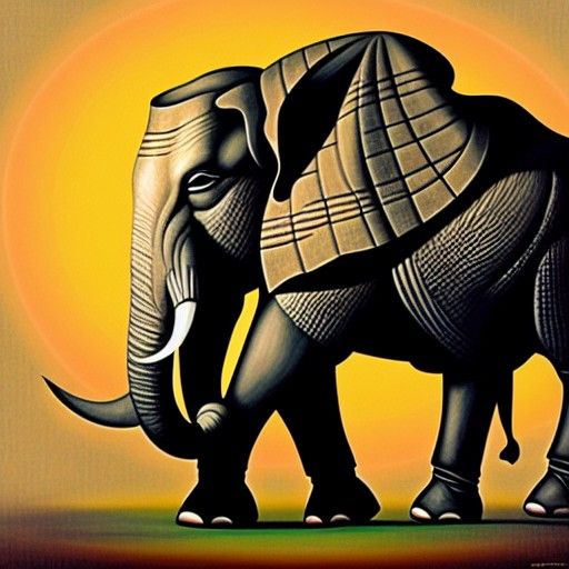 Sinister Elephant in Room, Gothic Art