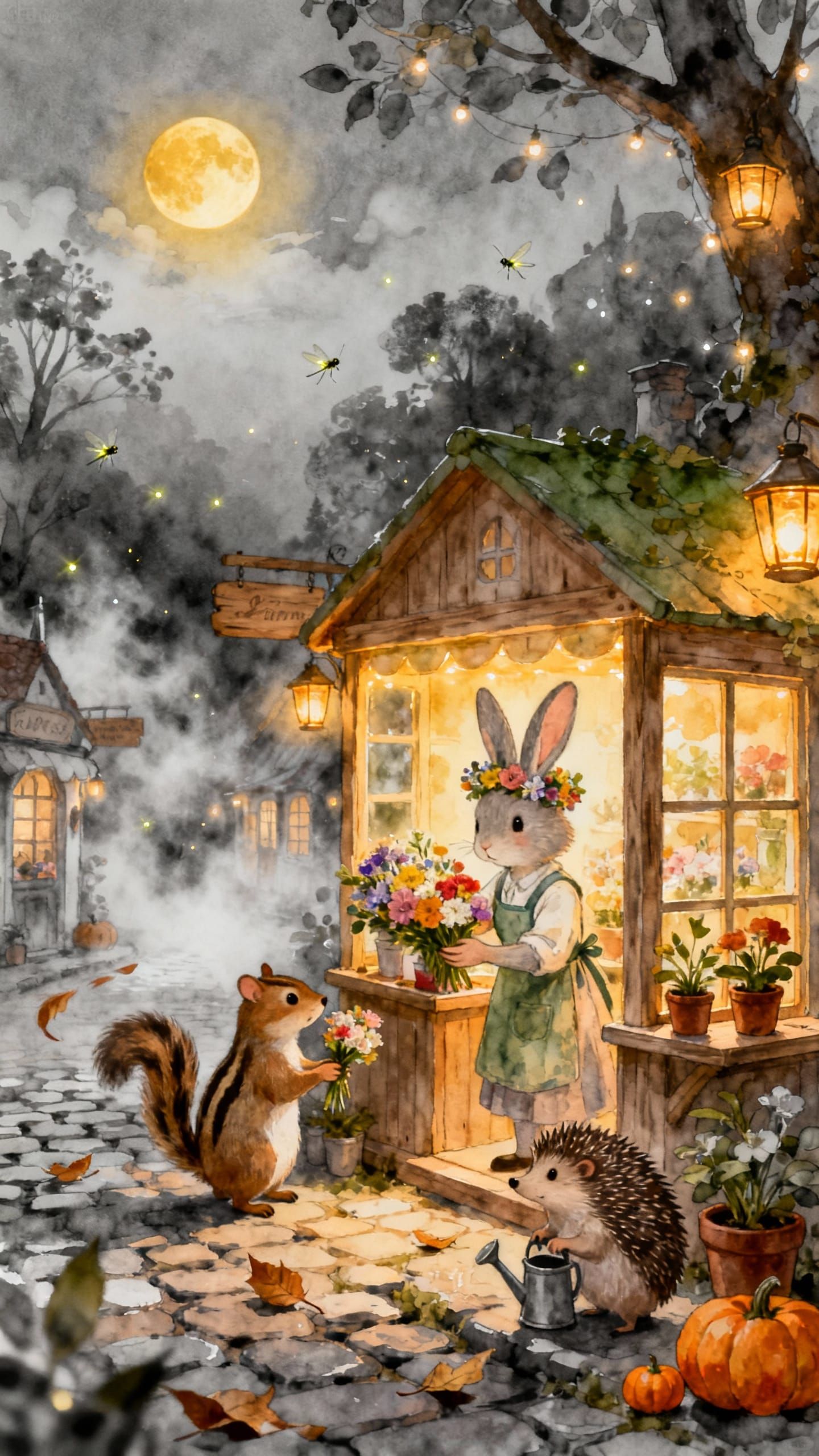 Enchanting Fairytale Flower Shop Scene