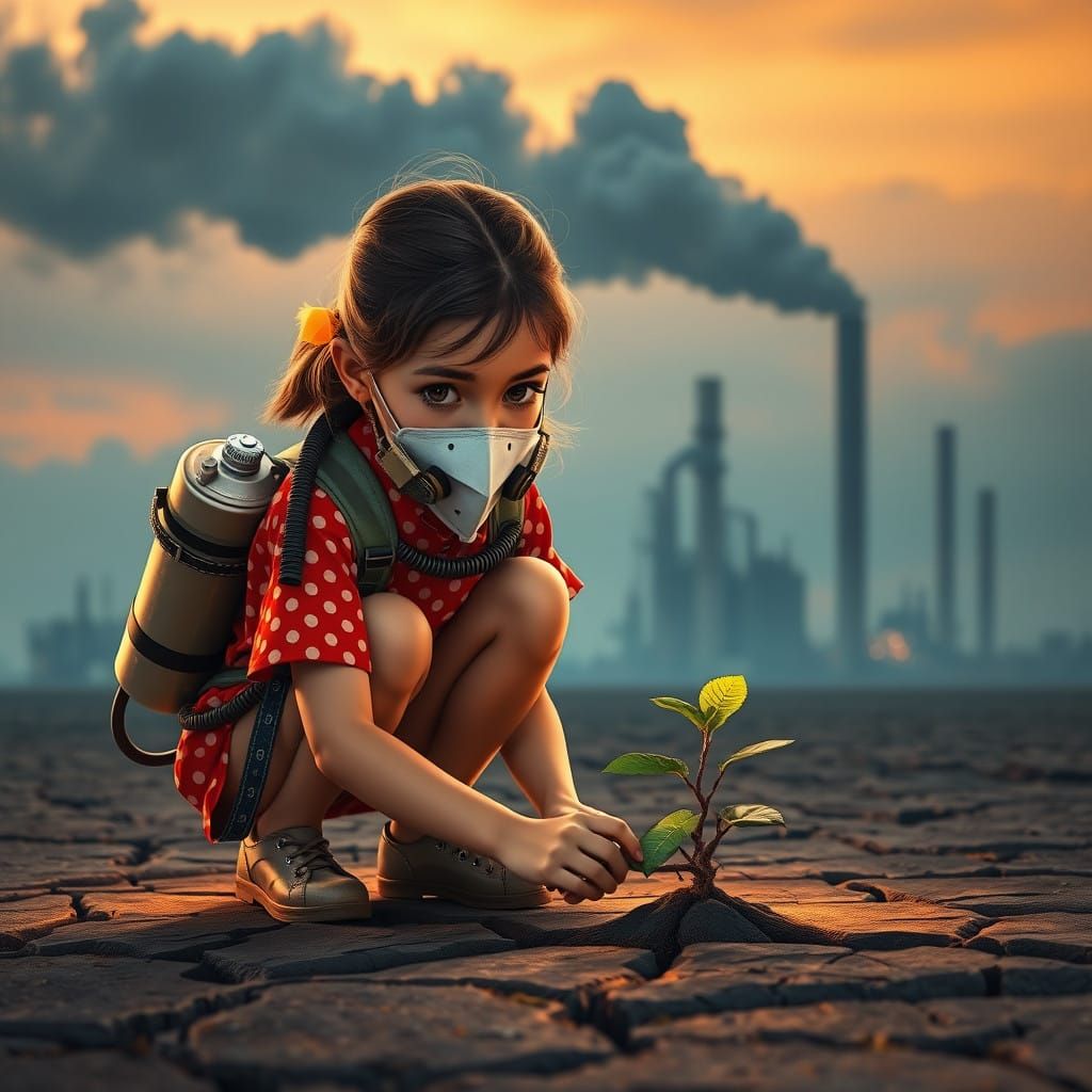 Young Girl Fights Environmental Degradation with Hope and De...
