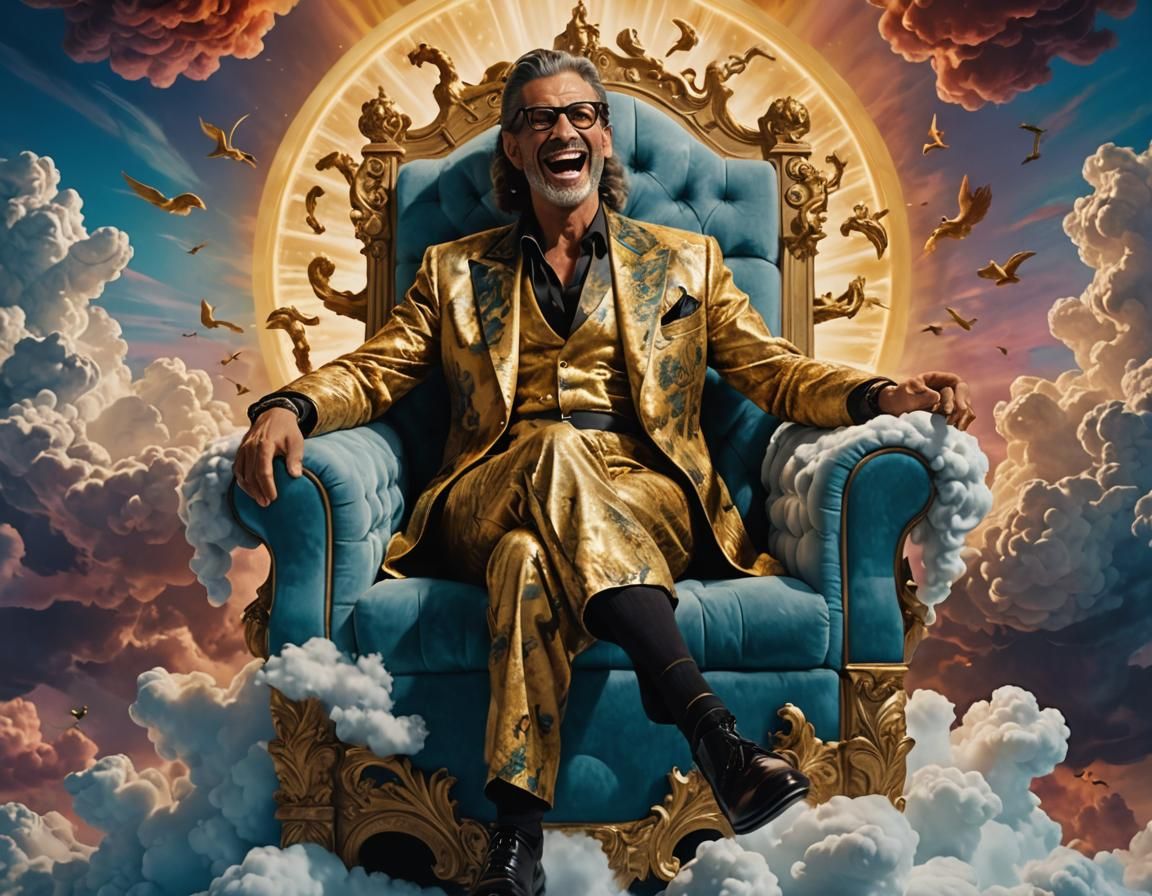 Jeff Goldblum as Zeus in Surrealist Style