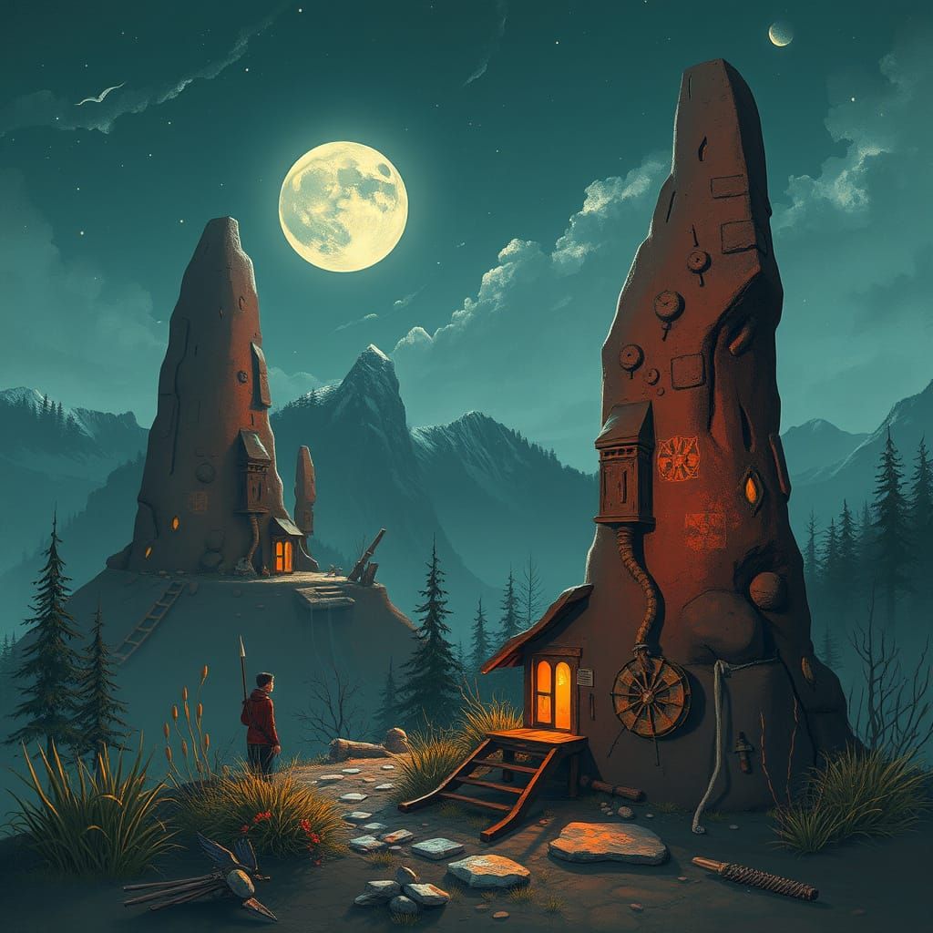 Mother and Child Share a Quiet Moment, 'Supermom' in Fantasy...