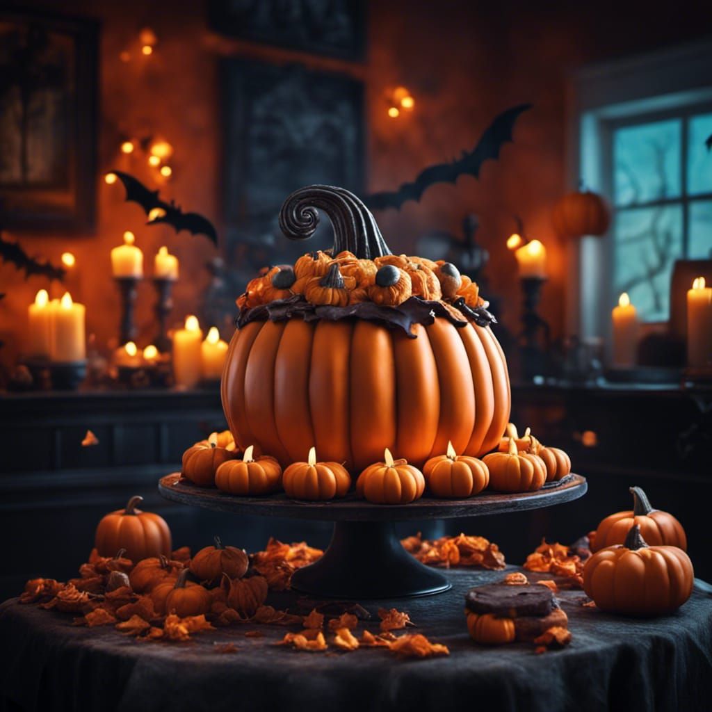 Pumpkin Cake at a Party