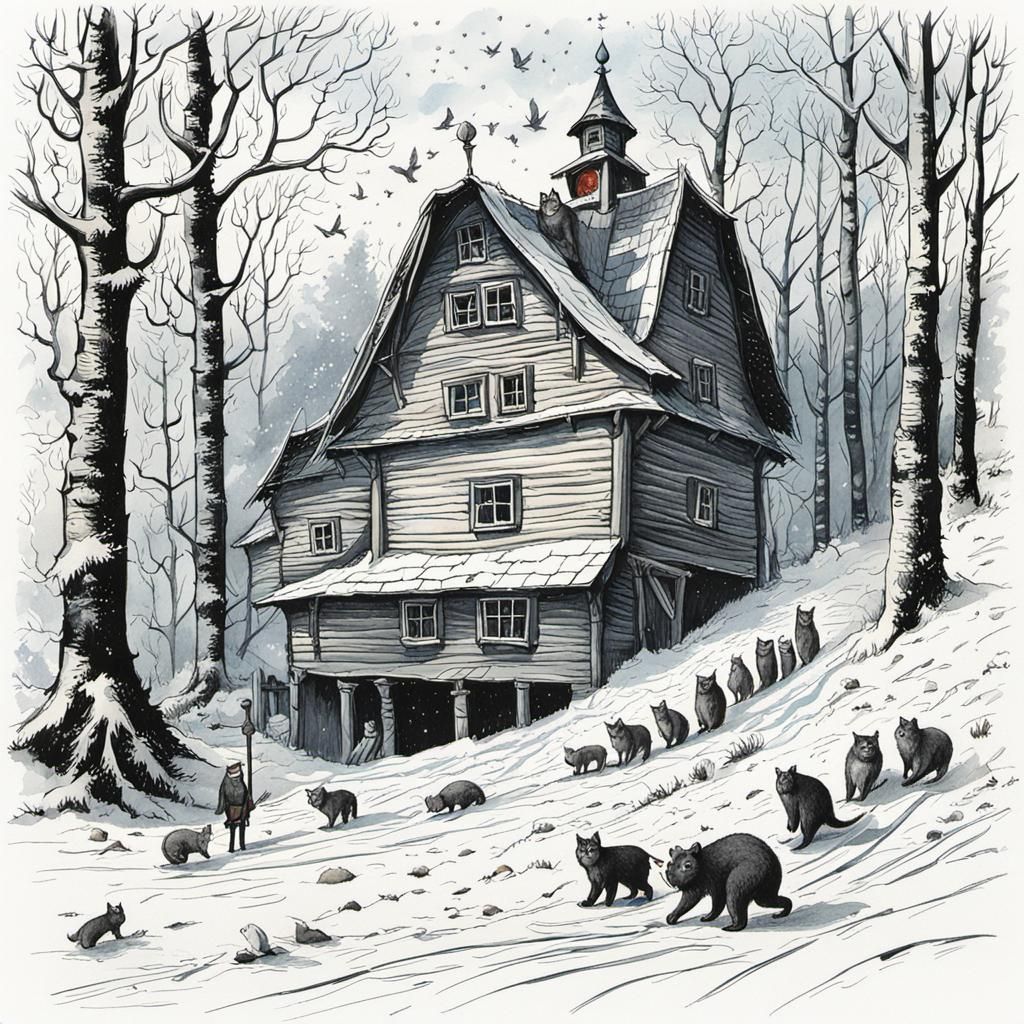 Charming Storybook Illustration in Painterly Style