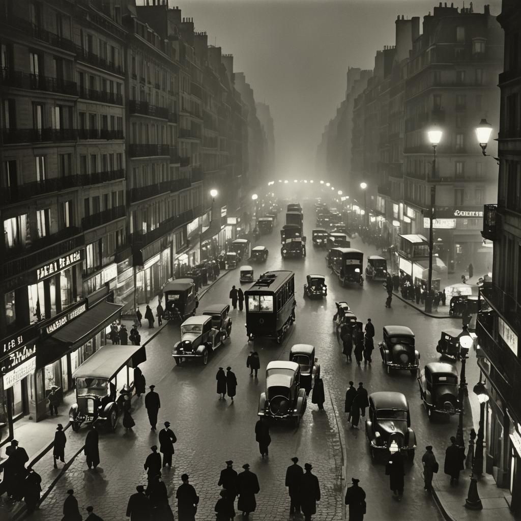 Parisian Nightlife in the 1920s: A Dreamlike Photo