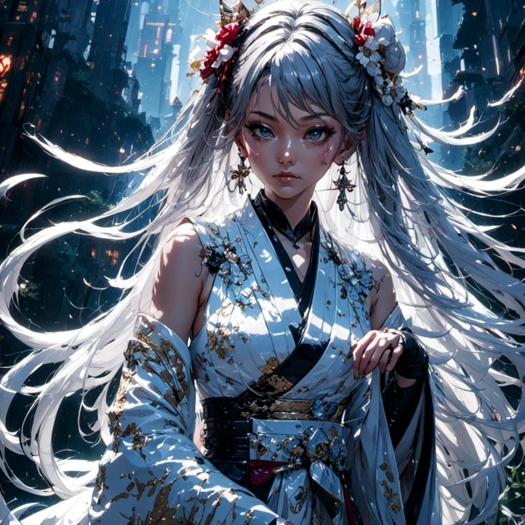 "雪舞う芸者 - Winter Geisha in Edo: A Katakana Tale"