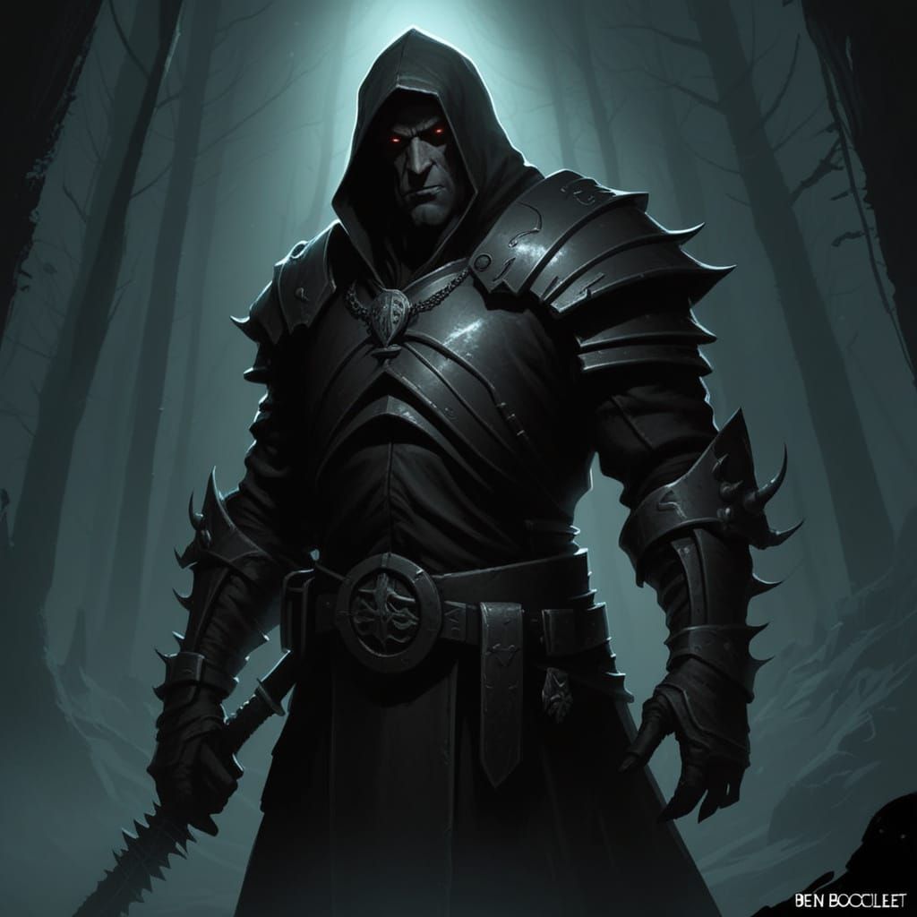 Grimdark Fantasy Landscape in Dark Medieval Style