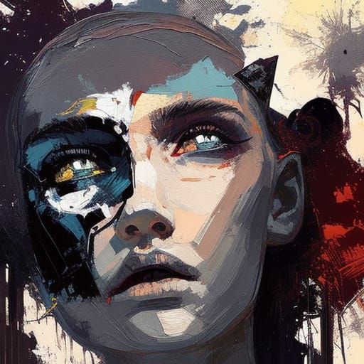 Split Portrait: Moon and Sun in Expressive Speedpaint