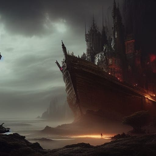 Dramatic Digital Painting of Betrayal and Fall
