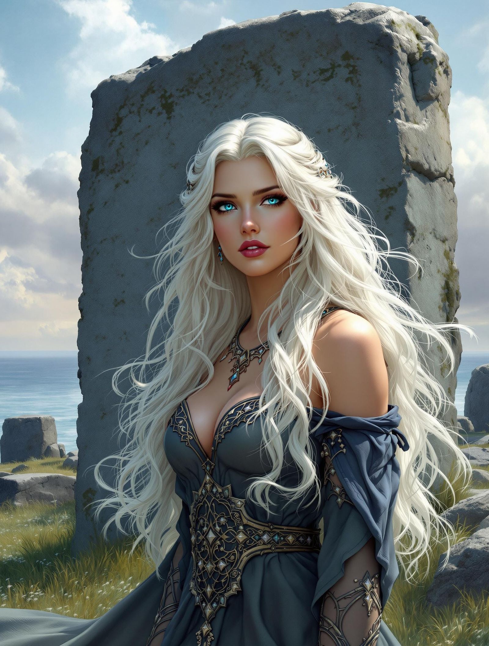 Celtic Princess in a Detailed Fantasy Art Style