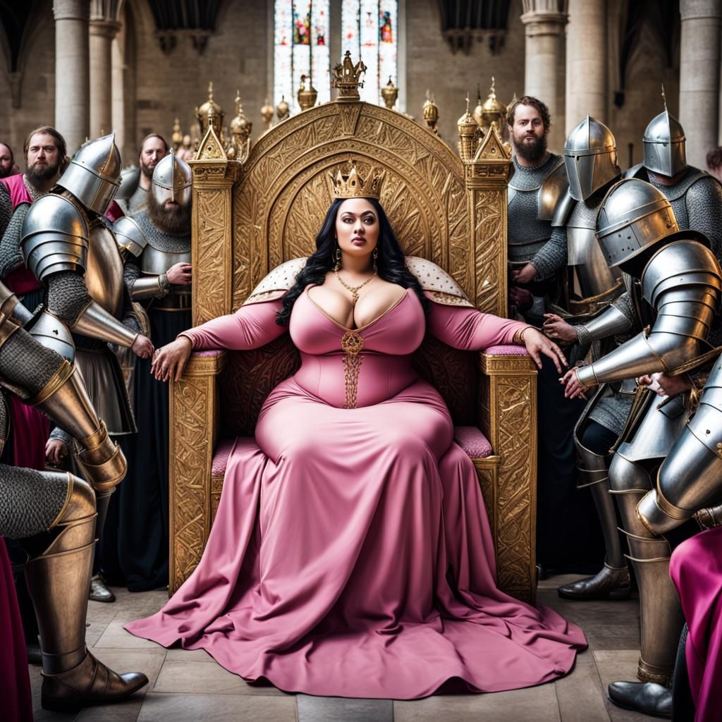 A queen surrounded by knights