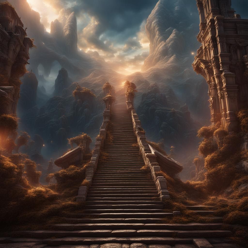 Jacob's Ladder: Stairway to Heaven in Matte Painting