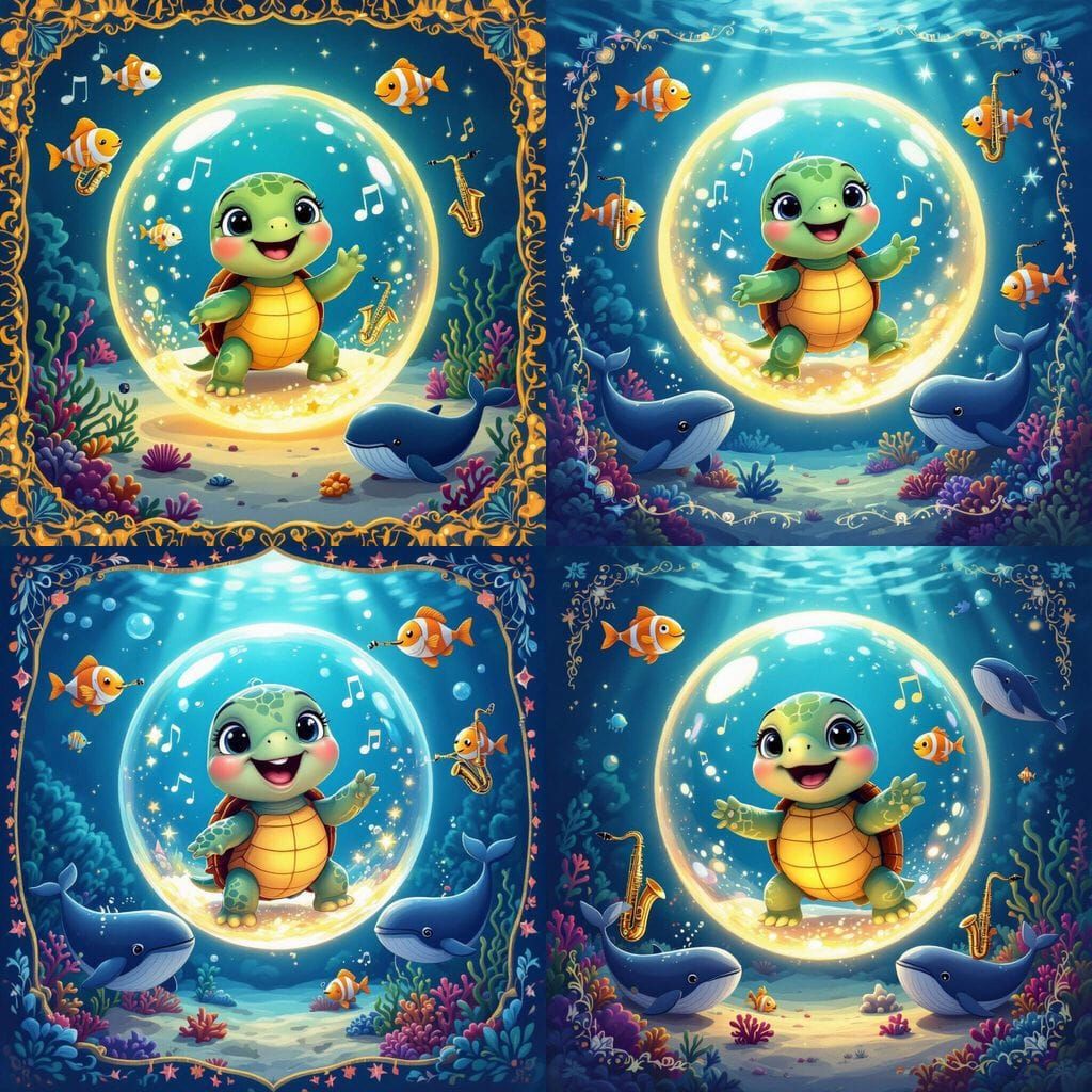 Joyful Turtle's Underwater Jazz Concert