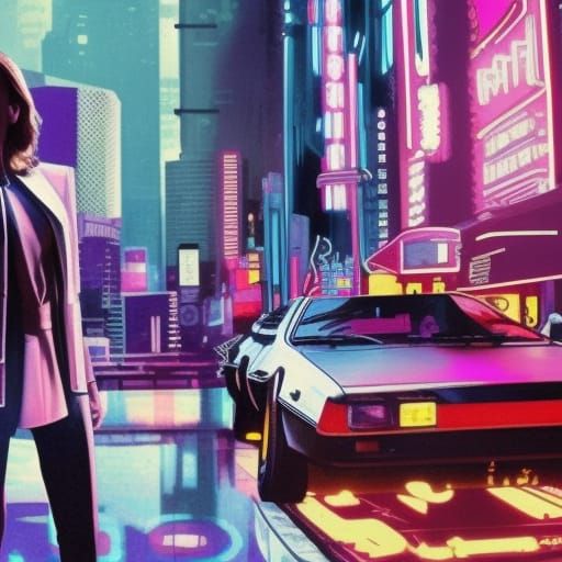 Emma Watson as Cyberpunk Detective in Neon City