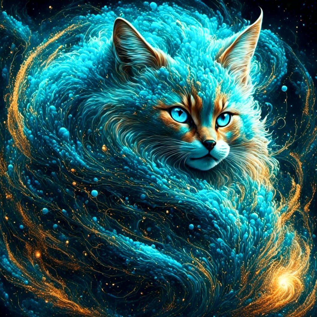 Thor Petting a Kitsune with Blue Electricity