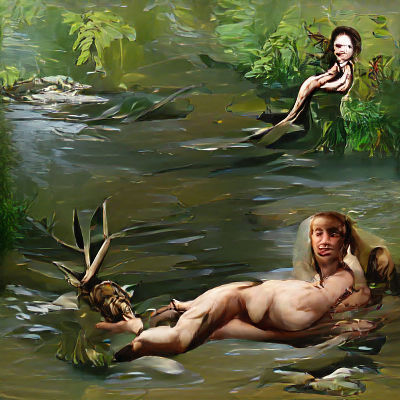 Satyr and Nymph: Hyperrealistic Renaissance Painting