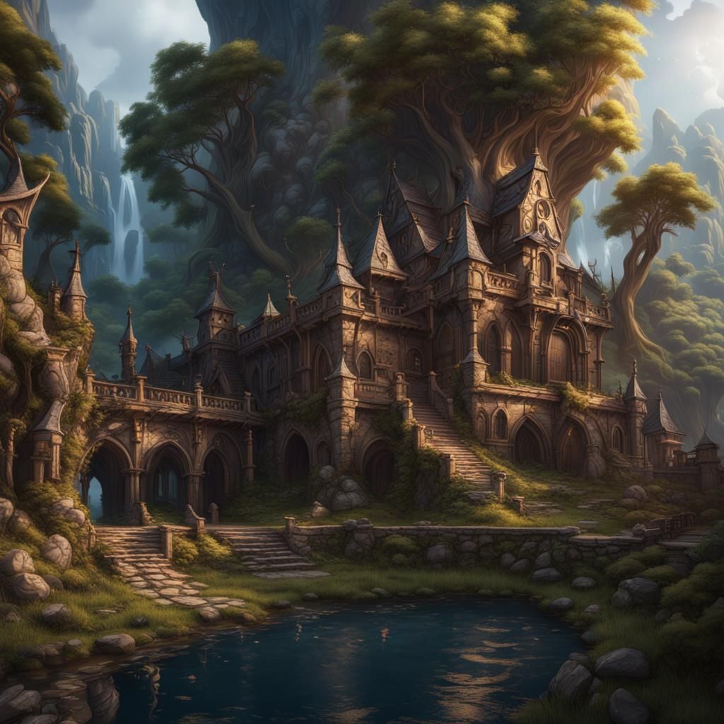 Fantastical Matte Painting with Intricate Details