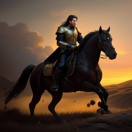 Death Rides a Battlefield: An Oil Painting Masterpiece