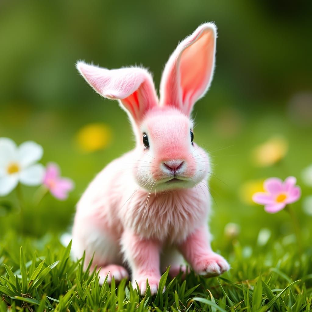 Pink Rabbit AI Image