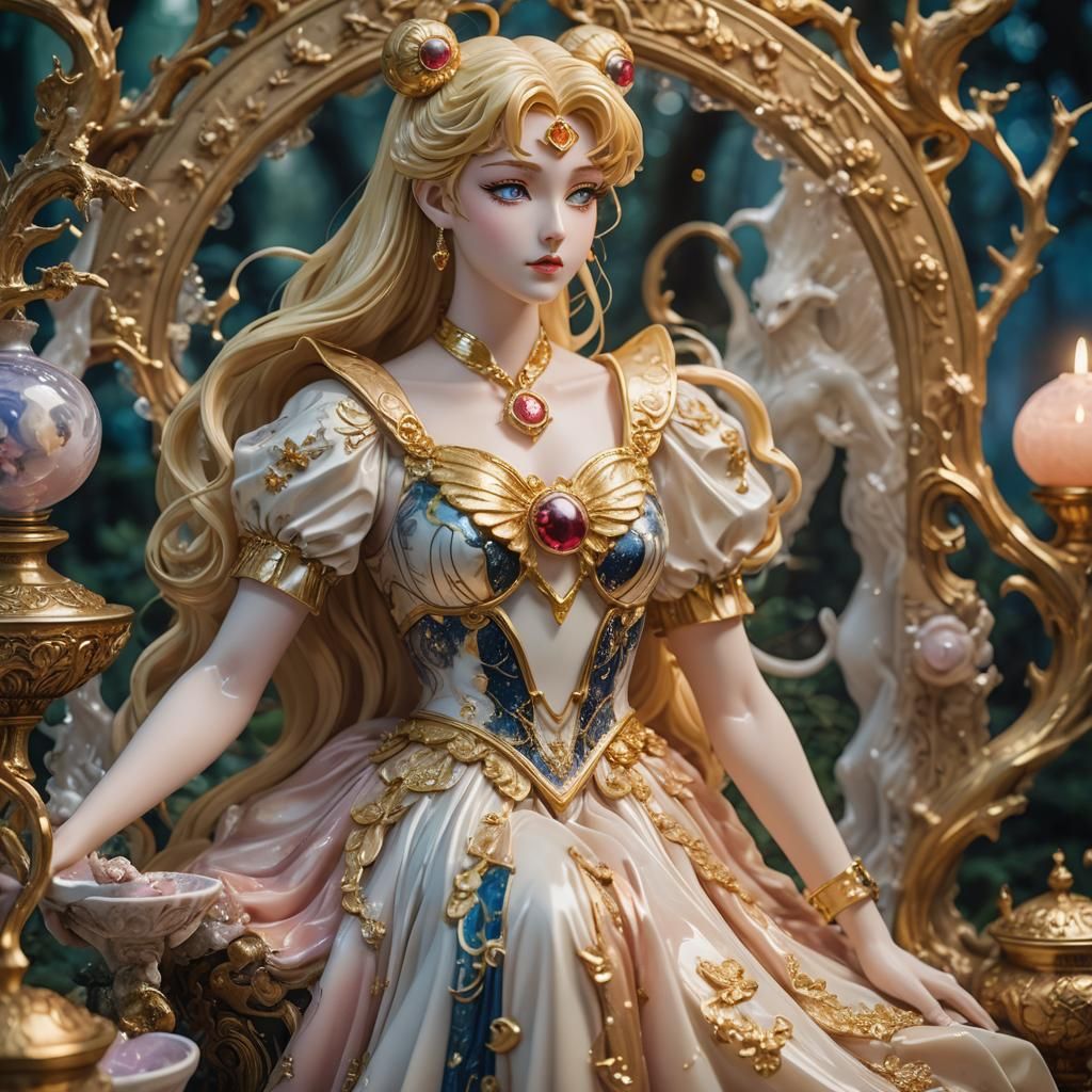 Sailor Moon in Porcelain Gown by Mystical Forest