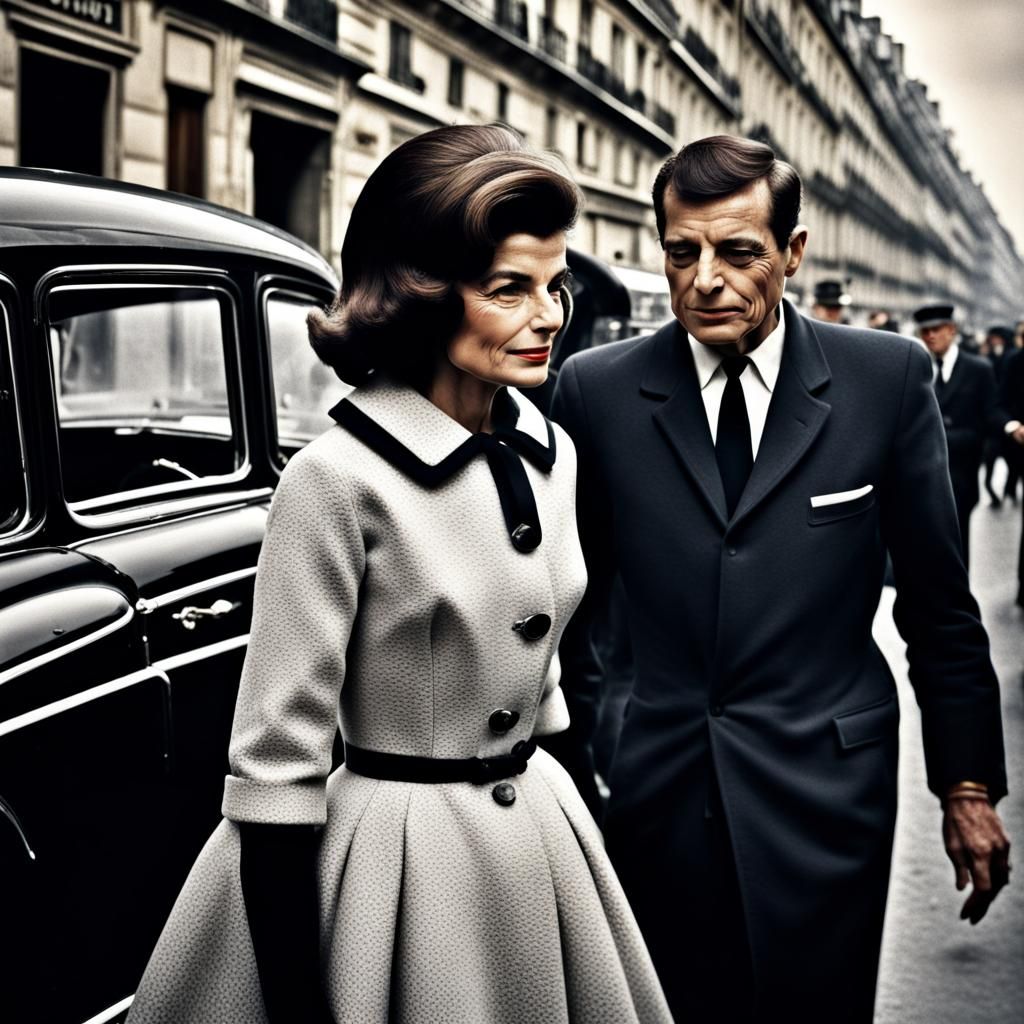 Jackie Kennedy in Paris, 1961: Hyperrealistic Portrait