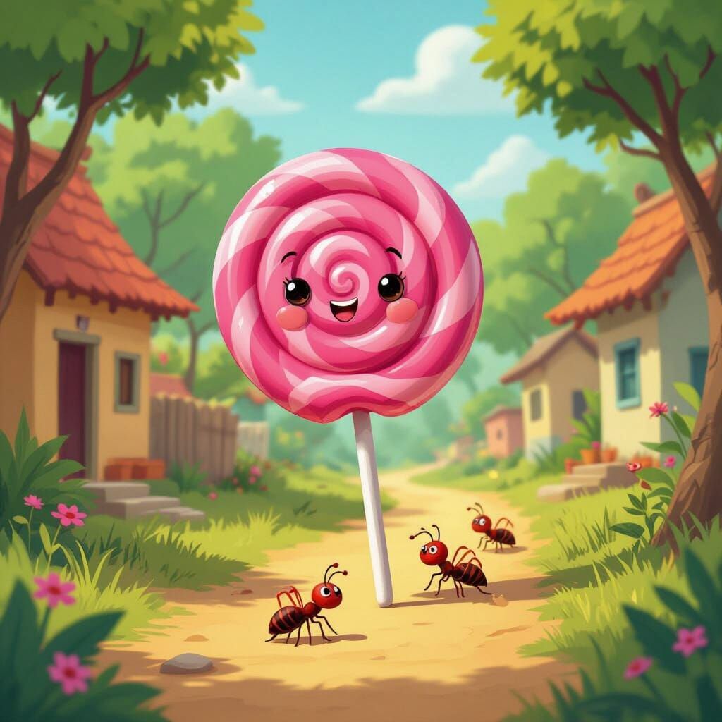 Whimsical Pink Lollipop Gadget Pulls Ants in Indian Village ...
