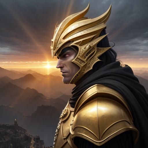 Cristiano Ronaldo as Golden Knight in Medieval Stadium