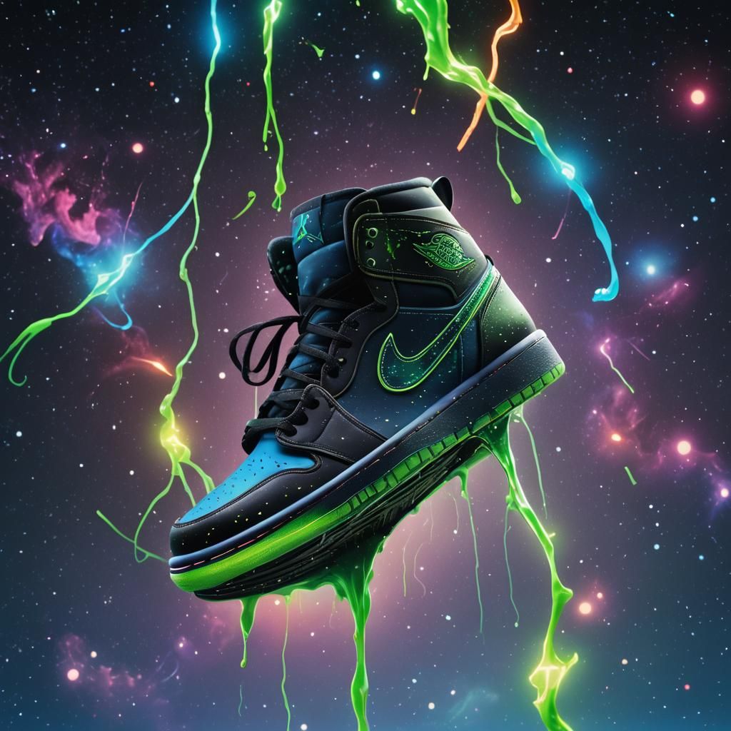 Air Jordan 1 Floats in Space Dripping Slime