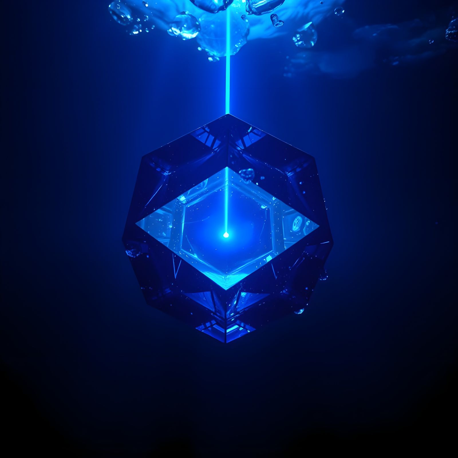 Underwater Laser Prism Refraction in HDR